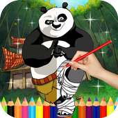 Kung Fu Kid Coloring for Panda