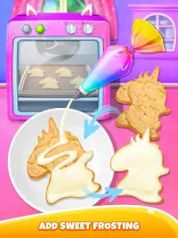 Unicorn Food - Sweet Rainbow Cookies Maker Screen Shot 1