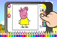 Art peppa Coloring Page Pig Cartoon Screen Shot 6