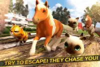 Pony und Kätzchen 3D Bauernhof Screen Shot 0