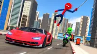 Flying Hero Spider- Rope Hero Stickman Crime City Screen Shot 4