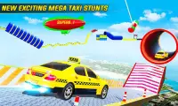 coche taxi truco de mega rampa juegos d acrobacias Screen Shot 1