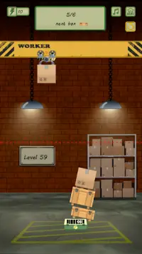 Throw It Right: box drop stack builder game Screen Shot 0