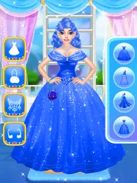 Blauwe prinses - make-over games: makeup aankleden Screen Shot 2