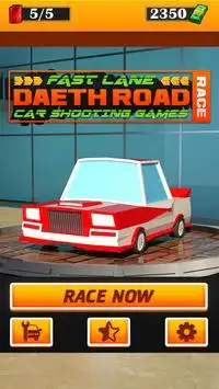 Fast Lane Death Road Race - Car Shooting Games Screen Shot 1