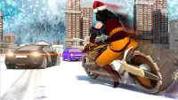 Super Christmas Moto Santa Dessert Girl Screen Shot 0