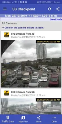 Singapore Checkpoint Traffic Screen Shot 2