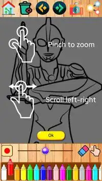 coloring ultra-man's Screen Shot 6