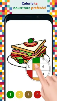 Coloriage numéroté ⎼ dessins de nourriture Screen Shot 1