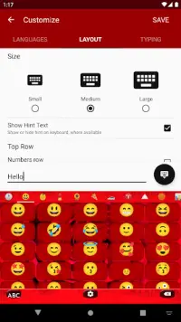 Red Rose Emoji Keyboard Screen Shot 1