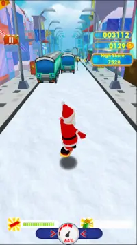 Santa bahagia Run: Natal menyenangkan tantangan Screen Shot 6