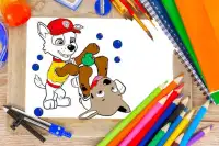 Coloring game to draw paw Screen Shot 1