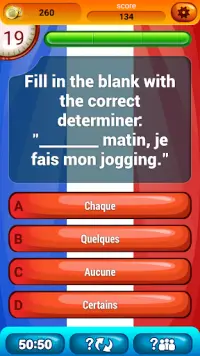 Francês Gramática Teste Quiz Screen Shot 1