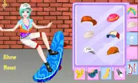 لعبة فتاة متزلج اللباس لألعاب البنات Screen Shot 4