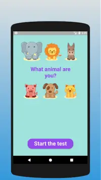 What animal are you? Test Screen Shot 0