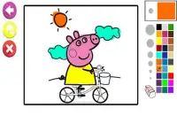 Art peppa Coloring Page Pig Cartoon Screen Shot 4