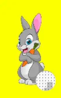 Bunny Color By Number - Pixel Art Screen Shot 1