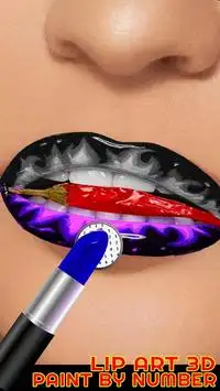 Lip Art 3D Paint By Number - PixelArt Coloring Screen Shot 3