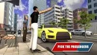 City Taxi Voiture de simulation de conduite Screen Shot 1