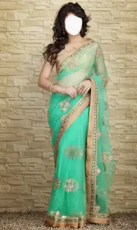 Indian Woman  Designer Saree Screen Shot 3