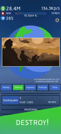 Destroy Earth IDLE Screen Shot 4