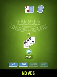 Blackjack 21 - ENDLESS & FREE Screen Shot 0