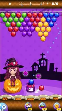 Kid Witch Bubble Shooter Screen Shot 0