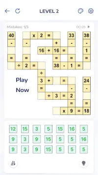 Math Puzzle Games - Crossmath Screen Shot 1