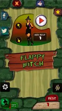 Flappy Witch Screen Shot 0