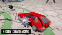 कार क्रैश ड्राइविंग गेम: बीम कूद और दुर्घटनाएं Screen Shot 15