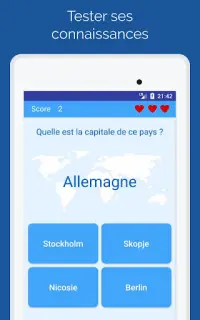 Capitales des pays: Quiz monde Screen Shot 4