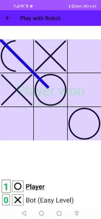 Tic Tac Toe Multiplayer Difficulty Level Game Screen Shot 5
