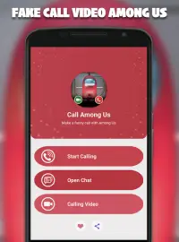 Fake Call Video Among US - Call Video and Chat Screen Shot 0