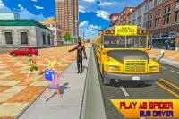 Spider Hero School Bus Driving 2017 Screen Shot 8