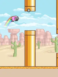 Flappy Nyan: flying cat wings Screen Shot 10