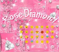 Rose diamond keyboard theme Screen Shot 1