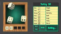 Yatzy - Бесплатная 3D игра в кости Screen Shot 1