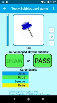 Teeny Bubbles card game (Ad-supported) Screen Shot 2