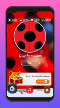 Ladybug Noir Piano Tiles Music Game Screen Shot 0