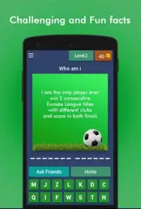 Football Quiz Game: Game tebak pemain sepak bola Screen Shot 2