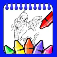 Coloring Hero Spider Super Screen Shot 0