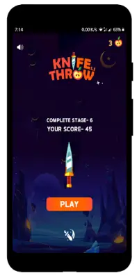 Knife Throw - an exciting knife game Screen Shot 1