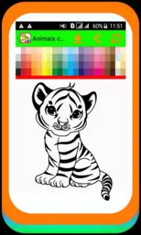 animais para colorir-gato para colorir Screen Shot 1