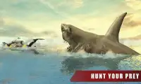 怒っている白いサメ攻撃の世界：狩り海の生活 Screen Shot 1