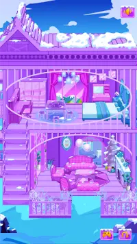 Frozen Dollhouse Design,Ice Dollhouse for girls Screen Shot 1