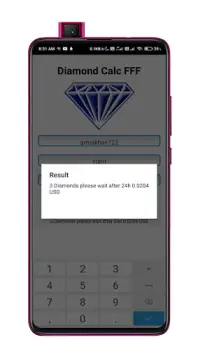 Free FF Diamonds Calculator Screen Shot 2