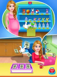 Mama en pasgeboren babyshower Babysitter Game Screen Shot 1