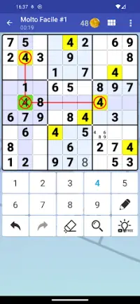 Sudoku - puzzle del cervello Screen Shot 2