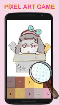 8Bit Little Sister In Pixel Coloring Art Screen Shot 1