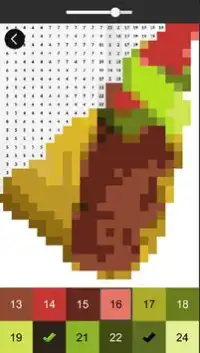 Coloring Food by Number Pixel Art Screen Shot 4
